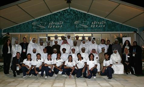 All the Asian Games team with Qtel staff and Omani guest