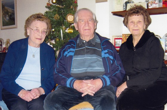 Mum, her brother Eric and sister-in-law Louise, Xmas 2003