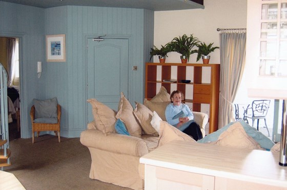 Mum on holiday in Fowey 2004