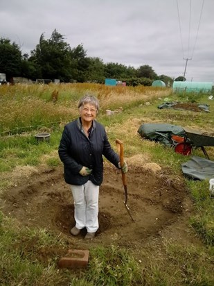 June digging the pond 2020