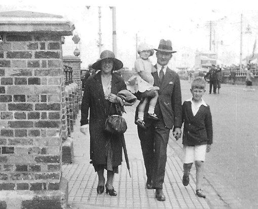 Young June with Mum Dad and brother Ron