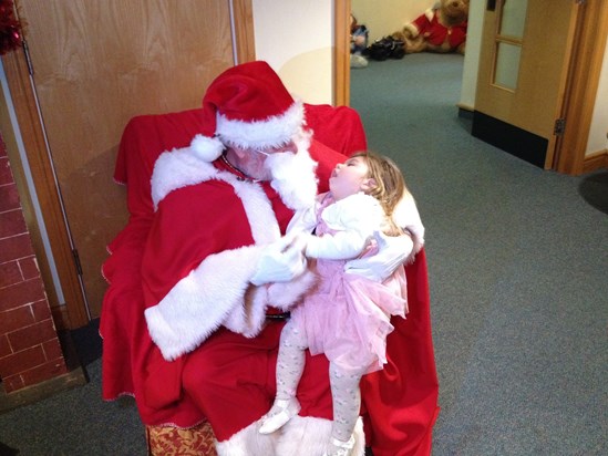 Grace meets Father Christmas at Shooting Star Chase