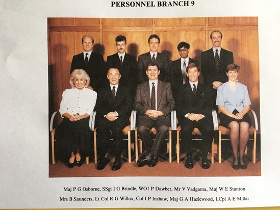 Personnel Branch in Stanmore 1993