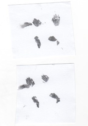 Baby Alex Foot and Hand prints