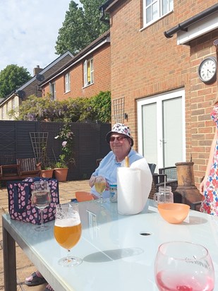 Grandad wearing his favourite bucket hat 💙