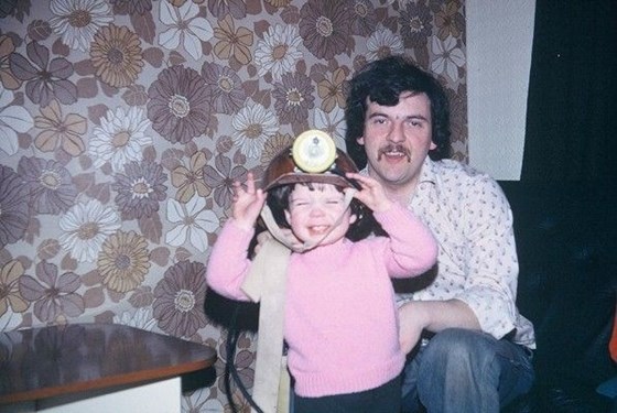 1978 June - Joanne as a miner with Dad