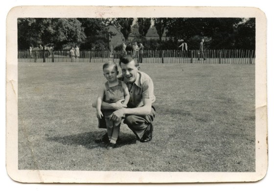 Del with his dad. Hampstead Heath.
