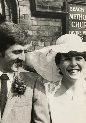 Judy and Graham’s wedding day: 25 July 1981