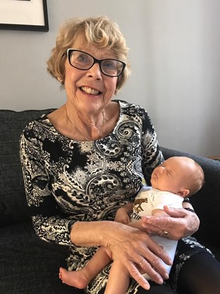 Judy and her grandson Frederick, July 2019