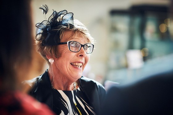 Judy looking glamorous in her fascinator, September 2017