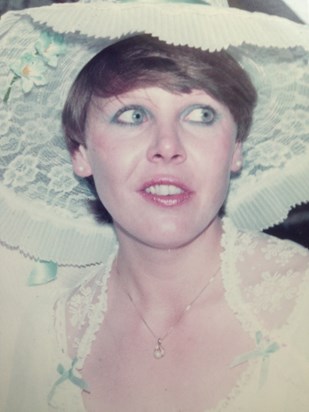 Judy on her wedding day. How lucky was I.