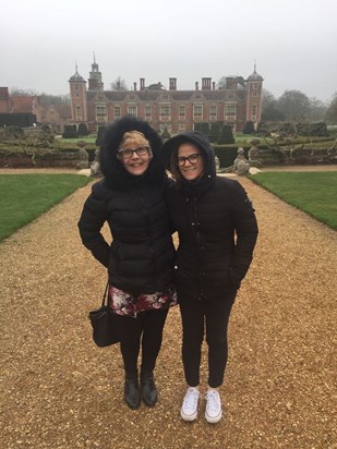 Judy and Amanda in a cold North Norfolk, Easter 2018