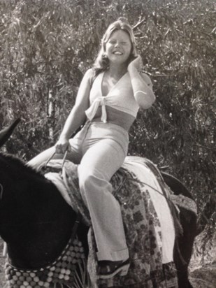 Judy on holiday in Spain 1970s