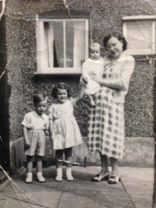 Baby Judy with Mum, David and Liz