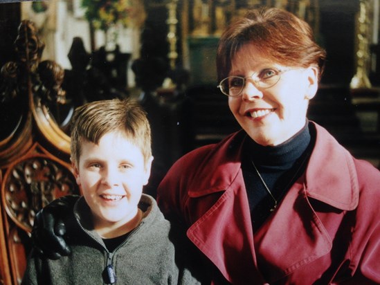 Lewis and Judy in a Suffolk church