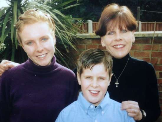 Family in the back garden