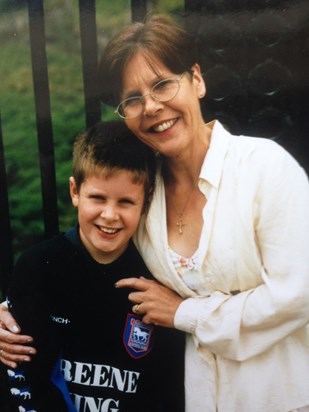 Judy with Lewis in his Town top