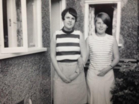 Judy with Diane in their teens.