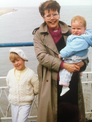 Judy with Ruth and Lewis on Britannia Pier