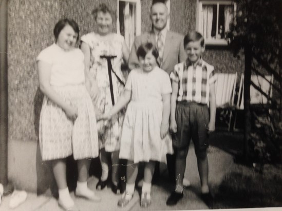 The Windscheffels at their home in Clay Road, Caister. A nice family group.