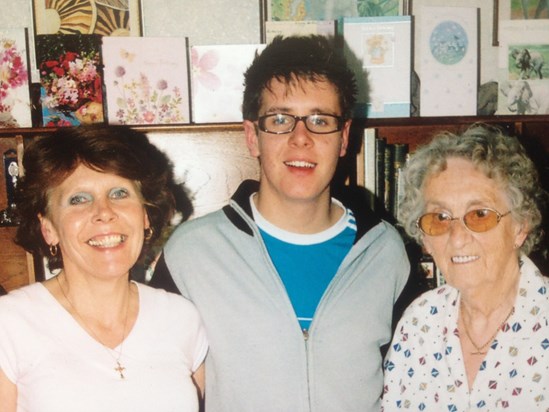 Lewis with his beloved Mother and Grandmother. You are no longer with us, but we love you very much.