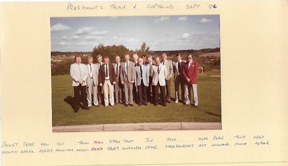 1986 Presidents team v Captains FHGC