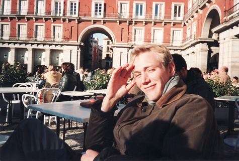 Jord enjoying the sun in Madrid, 2003