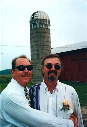 Gary "T" Tierney and Chris "Eddie" Davis at the Nelson Wedding in Lodi, WI September 2, 2000