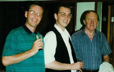 1993 - Norm & Dad with mystery bloke! at Jim's 30th birthday party
