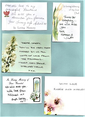 Funeral flowers cards