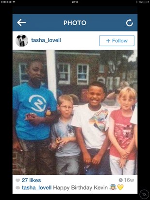 You far left with friends from Brampton primary school