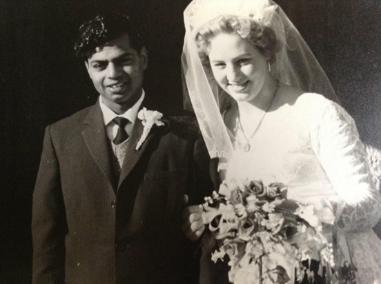 Beautiful Bride and her Handsome Groom Approximately 1960