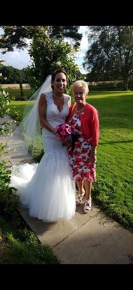 Me and my beautiful nan on my wedding day x