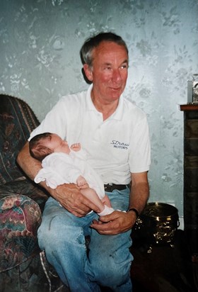 Grandad and his first grandchild 