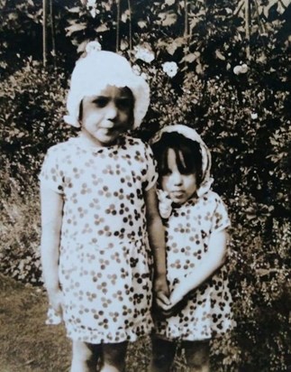 Nan with her big sister Joyce. X
