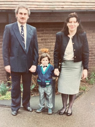 Dad at David’s christening