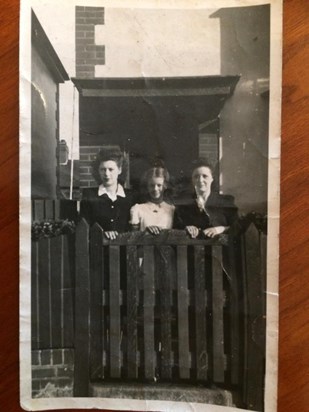 George's sisters, Dorothy and  Joyce and mum Mary