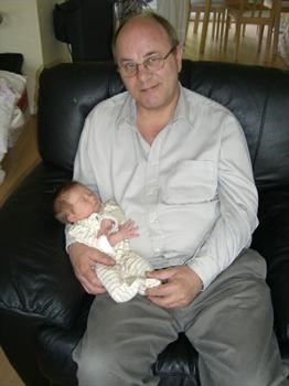 Grandad holding Annabelle (April 2007)