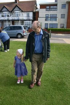 Annabelle & Grandad at Tankerton Sea Front on Fathers Day 2010