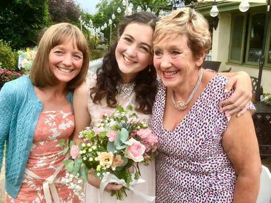 A cuddle with my beautiful grandma and auntie Jo at Uncle Bens wedding