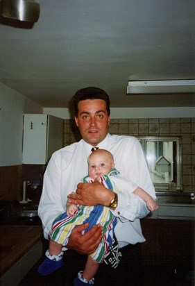 Dad and baby Taigh