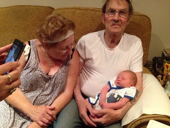 Such a proud moment meeting William his great-grandson