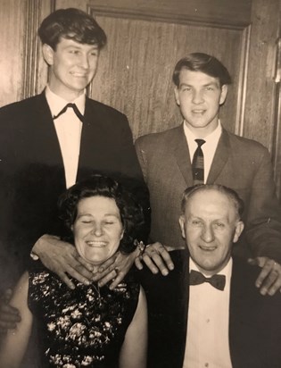 Uncle John with Dad, Nannie & Grandad ??