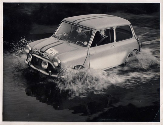 One of his many 'OGOs' rallying through a flooded section of the course