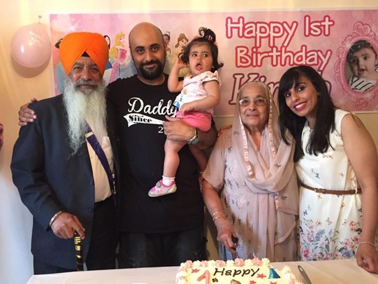 First birthday celebrations with Big Bibi ji and Baba ji