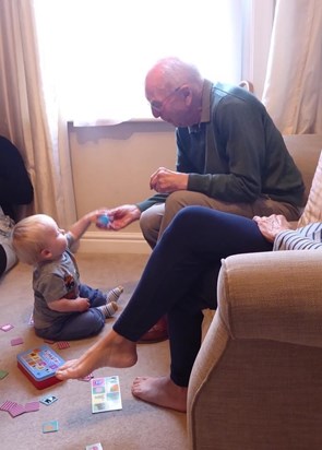 Great Grandad with his grandson Ruan 