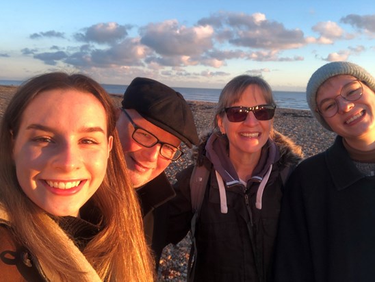 Anya, Mark, Christine and Thea at Goring-By-Sea