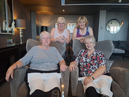 Afternoon tea at the Aviator for Barbara's birthday Celebration in July 2024.  Wonderful friends. 🥂❤️❤️❤️❤️