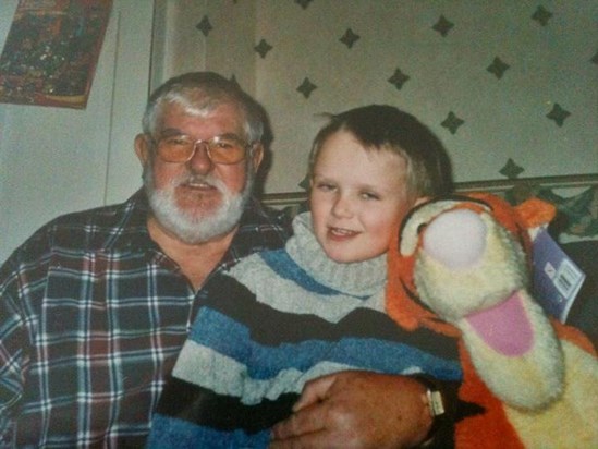 Steven with his grandad 
