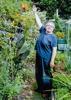 Marion in garden